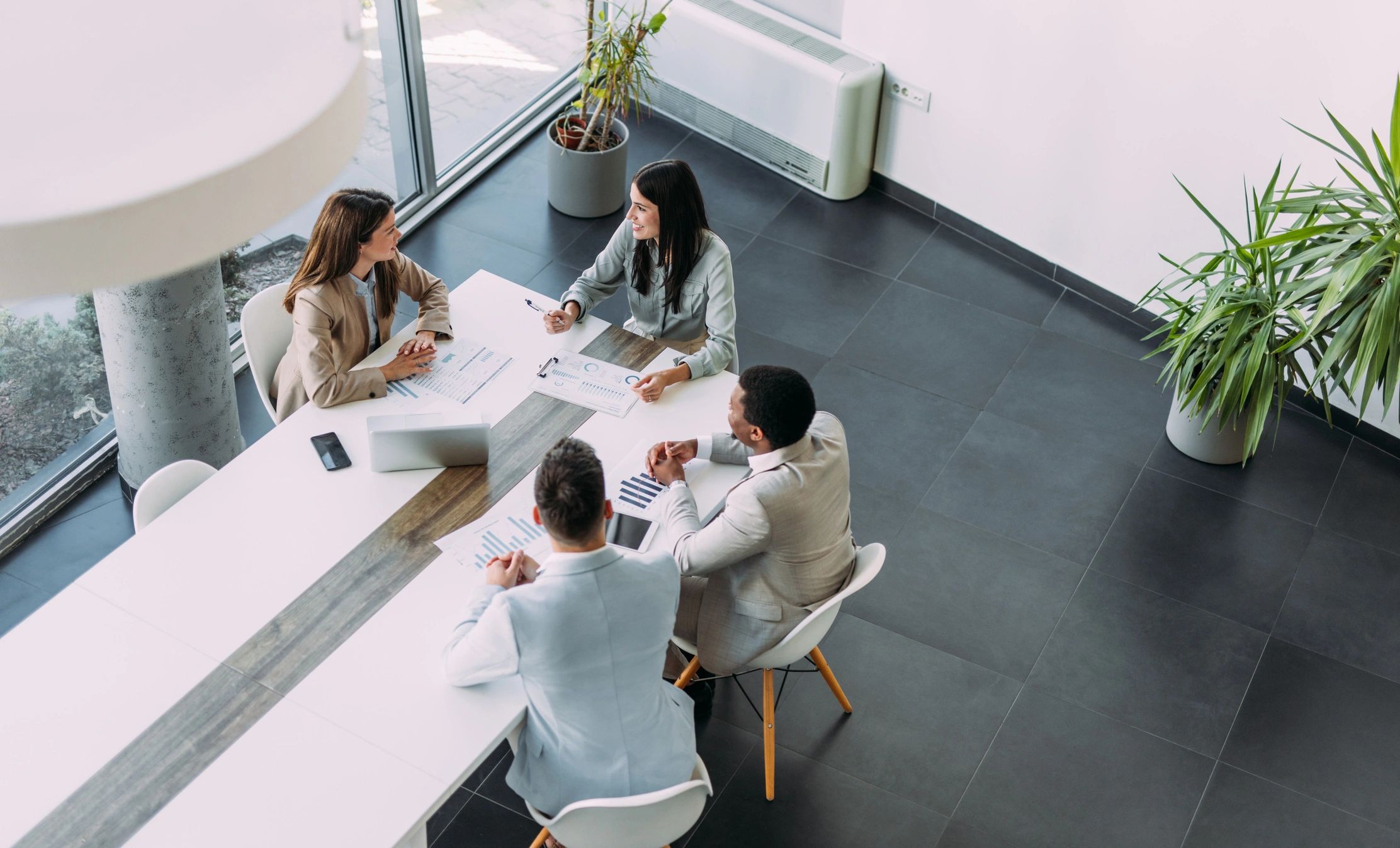 Professional business meeting in an office